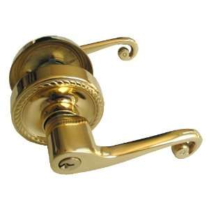  Venice Entry Door Lever (Polished Brass): Home Improvement