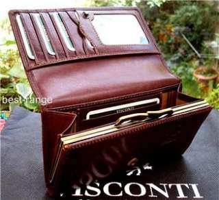 ladies luxury quality purse wallet italian vintage leather visconti 