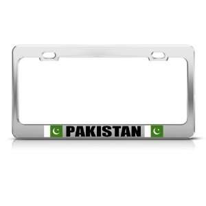  Pakistan Pakistani Flag Chrome Country license plate frame 