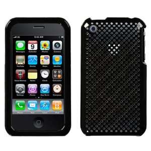   for Apple iPhone i Phone 3G 3GS Solid Black Lattice 