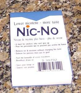 PACKS NIC NOT CIGARETTE FILTERS   WHY QUIT SMOKING?  