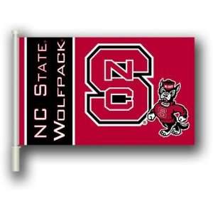 NCAA North Carolina State Wolfpack 11x18 Car Flags with Bracket 