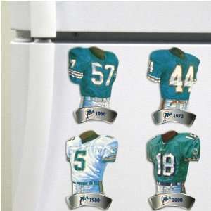  Miami Dolphins Jersey Evolution 4 Pack Magnets: Sports 