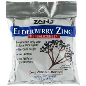  Zand HerbaLozenges Elderberry Zinc 15 per bag Health 