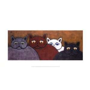 Lounge Cats II   Poster by Kevin Snyder (24x12)
