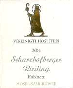 Vereinigte Hospitien Scharzhofberger Riesling Kabinett 2004 