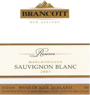 Brancott Reserve Sauvignon Blanc 2005 
