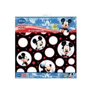   Mouse Black/White/Red Paper Pack, 10 Sheets, 2 Each/5 Textured Papers