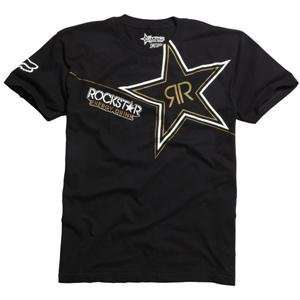  Fox Racing Rockstar Golden T Shirt   Large/Black 