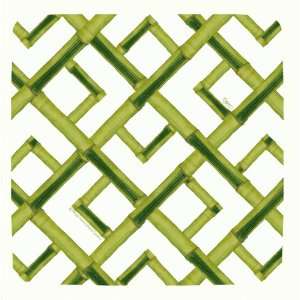 Entertaining with Caspari Set of Two Bamboo Green Paper Dinner Napkins 