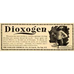  1911 Ad Dioxogen Sore Throat Oakland Chemical Company 