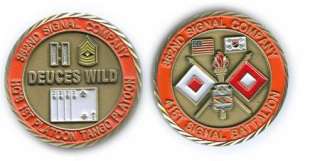 362ND SIGNAL COMPANY DEUCES WILD Challenge Coin  