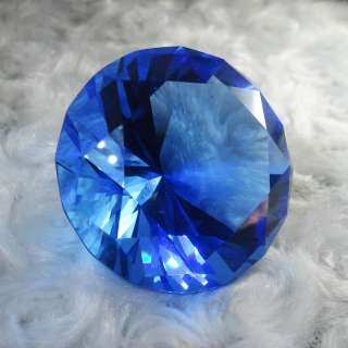 Brilliant Cut Diamond Shape Crystal Glass Paperweight Gem Display 