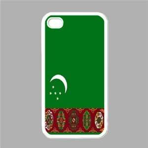 Turkmenistan Flag White Iphone 4   Iphone 4s Case