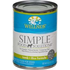  Wellness Simple Food Solutions Canned Dog Food Lamb & Rice 