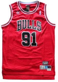 NBA DENNIS RODMAN CHICAGO BULLS SWINGMAN JERSEY RED  