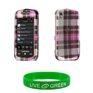  Pink Check Snap On Hard Case for Samsung Instinct S30 Phone, Sprint 