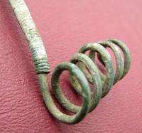 Authentic Ancient VIKING BRONZE Artifact   HAiRPIN Y53  