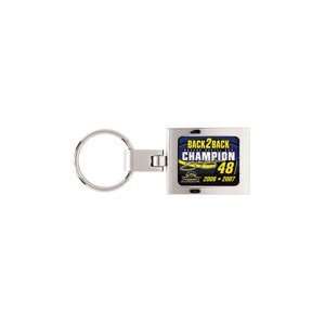 Jimmie Johnson Nascar Nextel Cup Champion Domed Premium Keychain 
