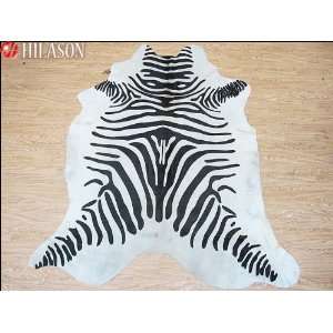   Full Brazillian Cowhide Real Hair On Leather Rug: Sports & Outdoors