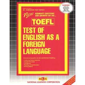  TOEFL: Test of English As a Foreign Language (Ats 30 