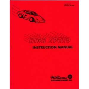  High Speed Pinball Service & Repair Manual Williams 