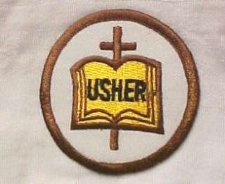 Usher White Nylon Church Gloves Bible Cross Embroidery  