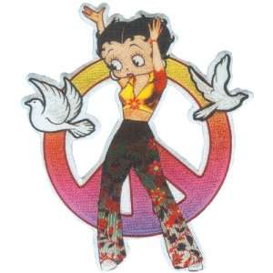    Betty Boop Patch Betty With Peace Sign Arts, Crafts & Sewing