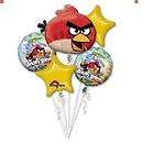 ANGRY BIRDS RED birthday party balloons 5 set adorable video game 
