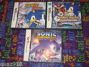 Lot of 3 DS / DSi Boy Games   ALL SONIC GAMES # 130 N 010086670202 