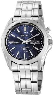 Seiko Stainless Steel Kinetic Blue Dial Mens Watch SMY111  