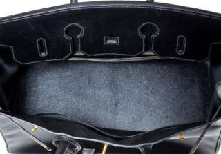 Hermes Classic Black Calf Box Leather 35cm Birkin Bag with Gold 