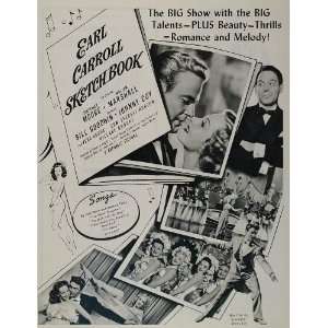  1946 Movie Ad Earl Carroll Sketchbook Constance Moore 