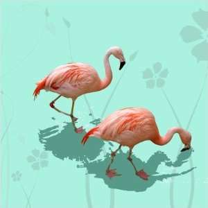 numsi WA FL TU  Animals Flamingo Lagoon Limited Edition Wall Art Panel 
