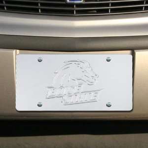 NCAA Boise State Broncos Silver Mirrored Team Logo License 