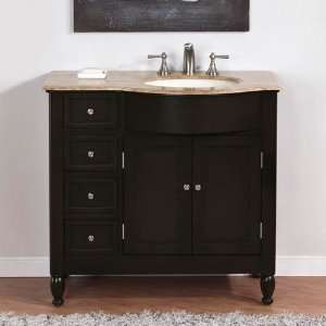   LUX H927R 38. 38W x 22D x 36H, Travertine Counter Top. Faucet Is