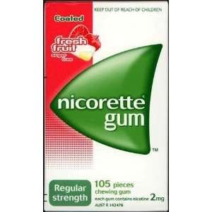  Nicorette Gum Fruit 2mg: Health & Personal Care