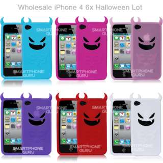 6X iPhone 4G Halloween Devil Demon Silicone Gel Rubber Cover Case 