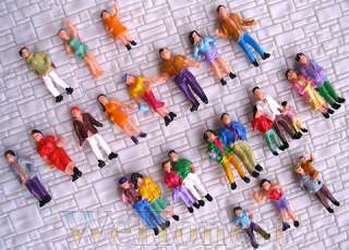 100 x HO scale Painted People passengers (19 poses)  