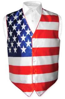Mens American Flag Dress Vest size 3XL  