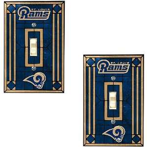  Memory Company St. Louis Rams Art Glass Swtich Covers 