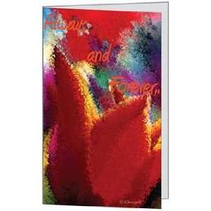 Love Flower Red Anniversary Just Because Birthday Wife Greeting Card 