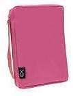 Bible Cover Basics Large Pink Canvas With Fish Emblem