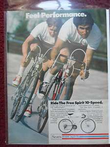 1975 Print Ad  Free Spirit 10 Speed Bike Bicycle Cycling  