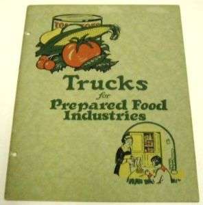 Graham Bros. 1926   1927 Prepared Foods Truck Brochure  