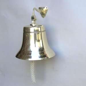    Brass Ships Bell 8   Wood Replica Not a Model Kit: Toys & Games