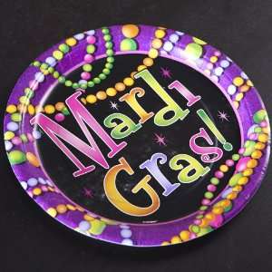  8   9 Mardi Gras Beads Plates Toys & Games