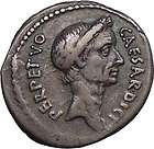   CAESAR,Rome 44BC., Lifetime portrait silver denarius.L.Aemilius Buca