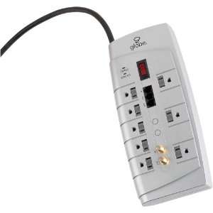  Globe 77313 8 Outlet Home Theater Surge Protector, with 6 