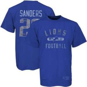 Men`s Detroit Lions #20 Barry Sanders Garment Washed Name & Number 